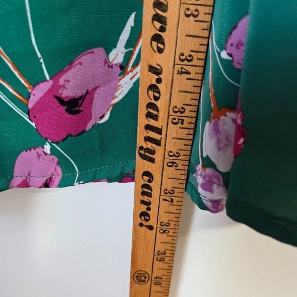 EUC STACCATO SPLIT V NECK SLEEVELESS BELTED SHORT DRESS SZ M - Picture 16 of 16